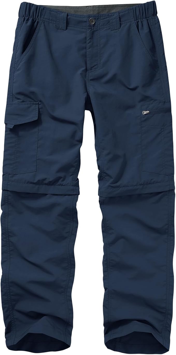 Mens Hiking Pants Convertible Lightweight Quick Dry Zip Off Fishing Safari Camping Travel boy Scout Pants