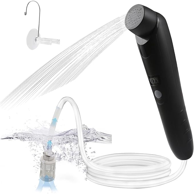 Portable Outdoor Shower,Handheld Electric Shower,IPX6 Waterproof,USB Charging,Built-in Battery,Compact and Portable,Suitable for Outdoor Camping,Beach Bathing,Hiking,pet Bathing