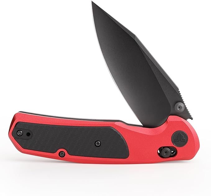 Crossbar Lock Knives，Folding Pocket Knife for Men, Camping EDC Knife with Clip，3.34” 14C28N Steel, Thumb Stud Blade，Aluminium & G10 Handle.Hornet-08R