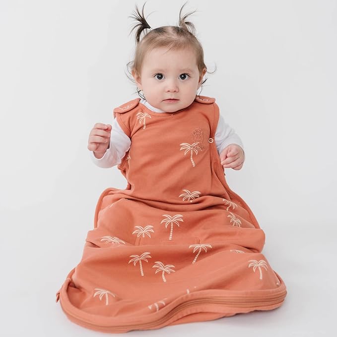 Woolino Ultimate Baby Sleep Sack - 4 Season - Merino Wool and Organic Cotton - Two-Way Zipper Adjustable Universal Size Sleep Sack for Baby (2-24 Months) - Palms