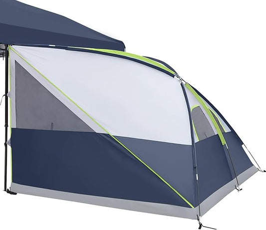 UNP Camping Cube | Pop Up Canopy Side Tent for 10' x 10' Canopies Tent Easy Set Up Gazebo, Dark Blue (Canopy/SHELTER NOT Included)