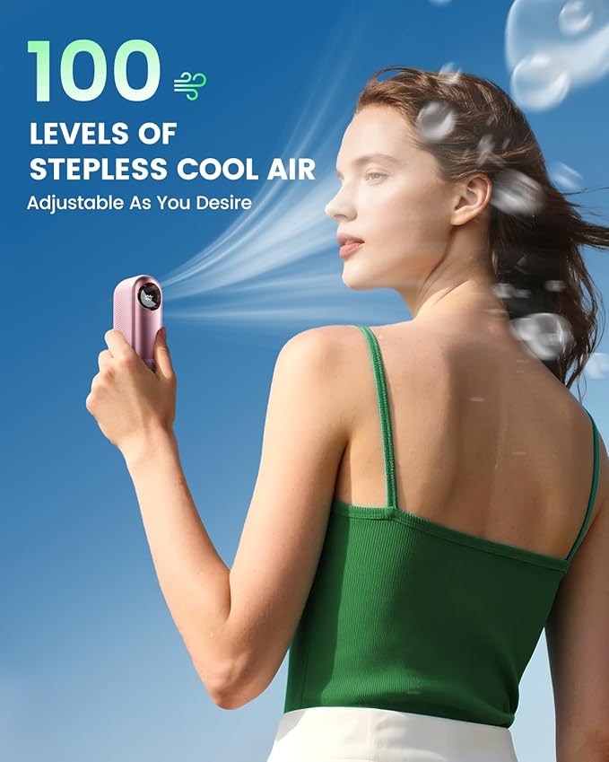 coldSky Portable Handheld Turbo Fan,1-100 Adjustable Speed Personal Fan,4000mAh Rechargeable Mini Fans,16,000 RPM Small Fans Portable Cooling For Women Travel Camping Outdoor