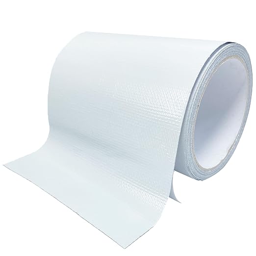 Waterproof Repair Tape for Awning, 5IN x 20FT Outdoor Canvas Tarp Repair Tape, Tent, Boat Covers, Canopy, Sail Tape, Tear Repair Patch Kit, Heavy Duty UVproof, White