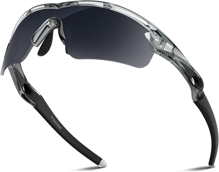 Rosemal Sports Sunglasses Polarized Cycling Sunglasses Running Driving Fishing Hiking for Men Women UV400 TAC TR90