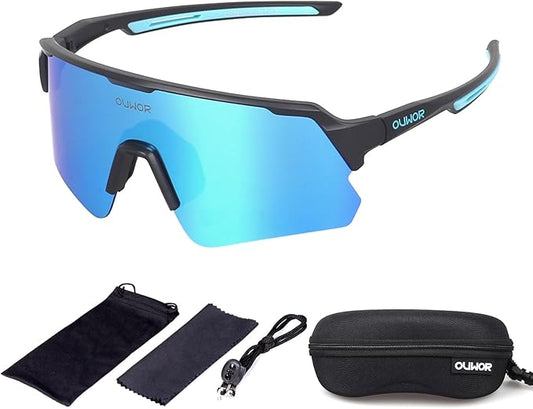 Polarized Cycling Glasses for Men Women Youth, UV400 Mountain Bike Sunglasses for Bicycle Mtb Running Fishing Baseball