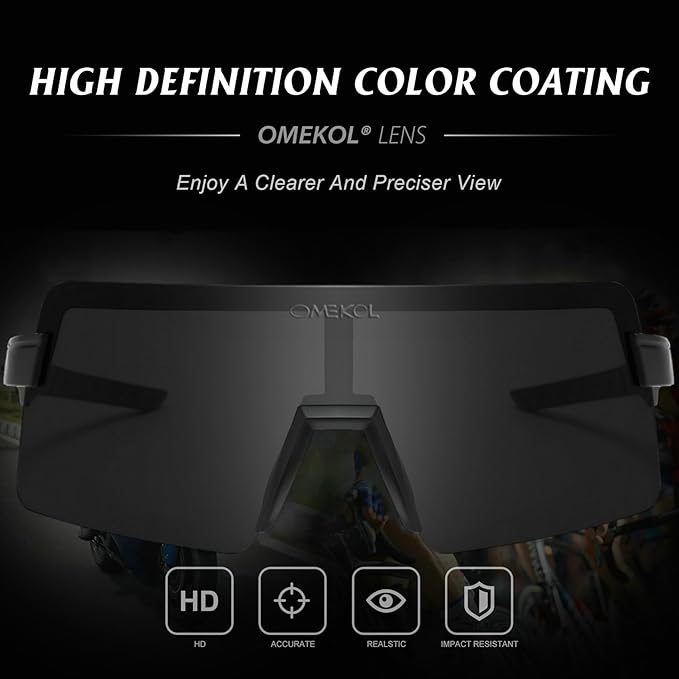 OMEKOL Two Sizes For Adults and Youth Polarized Sunglasses Men Women Outdoor Sport Baseball Glasses UV400 Cycling Eyewear
