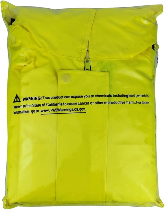 Men's Hi Vis Rain Jacket, Class 3 High Visibility Rain Gear for Men and Women, Waterproof Rain Suits, Internal Mesh,Zipper