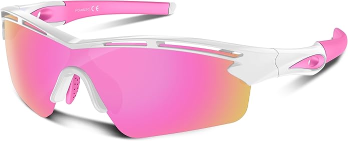 Rosemal Sports Sunglasses Polarized Cycling Sunglasses Running Driving Fishing Hiking for Men Women UV400 TAC TR90