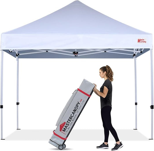 MASTERCANOPY Pop Up Canopy Tent Commercial Grade Instant Shelter (8x8, White)