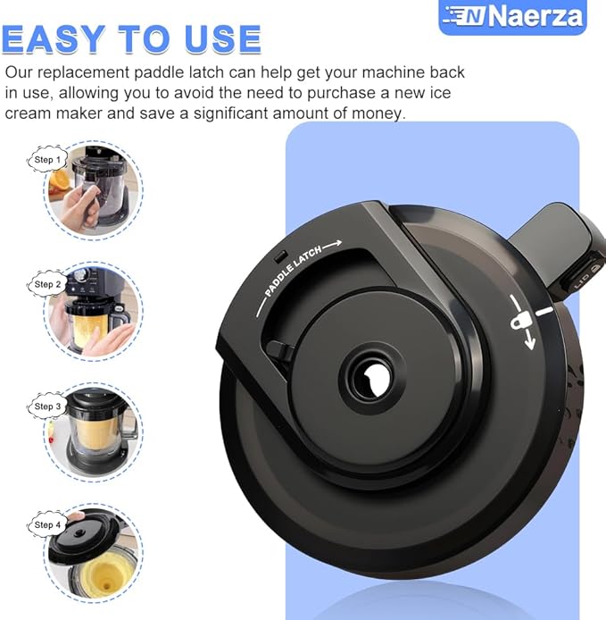 NC 501 Outer Bowl Lid with Leak-Proof Seal, Ninja Creami Blender Lid Replacement, Compatible with Ninja Creami Deluxe Ice Cream Maker NC500/NC501 Series Accessories (No Paddle)