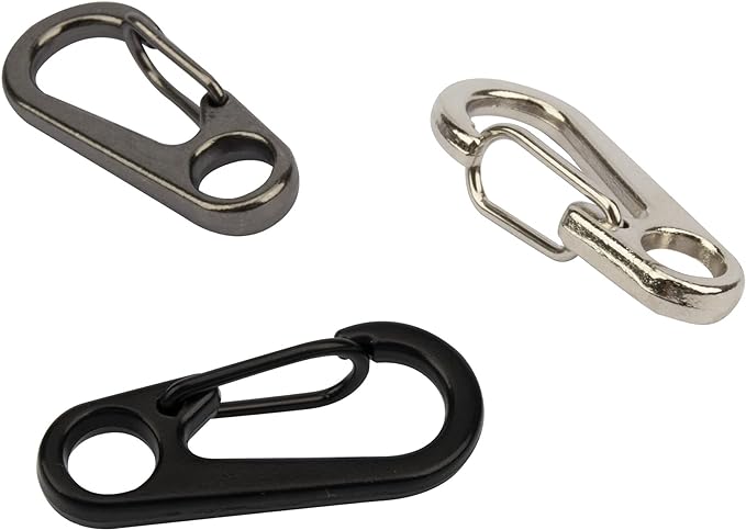 SWATOM Small Mini Carabiner Clip Tiny Spring Snap Hook Keychains Micro Carabiners for Paracord EDC Alloy Key Rings Outdoor Hiking Fishing Camping Backpack Accessories