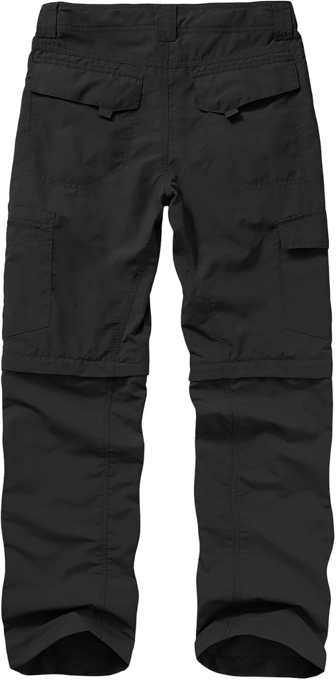 Mens Hiking Pants Convertible Lightweight Quick Dry Zip Off Fishing Safari Camping Travel boy Scout Pants