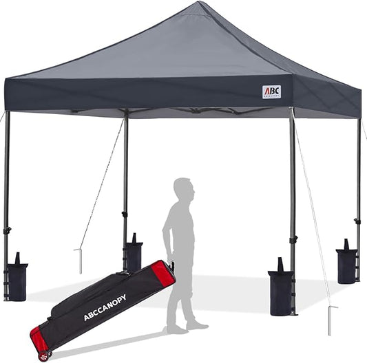 ABCCANOPY Patio Pop Up Canopy Tent 10x10 Commercial-Series (Dark Gray)