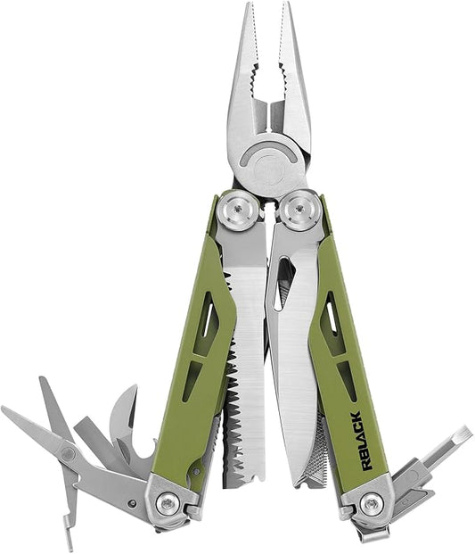 Multitool, 21-in-1 Multi Tool Pliers with Safety Locking and Spring-Action Scissors, Heavy-duty Stainless Steel Multi-tool Set with Nylon Sheath for Work, Home, Garden, DIY & Auto
