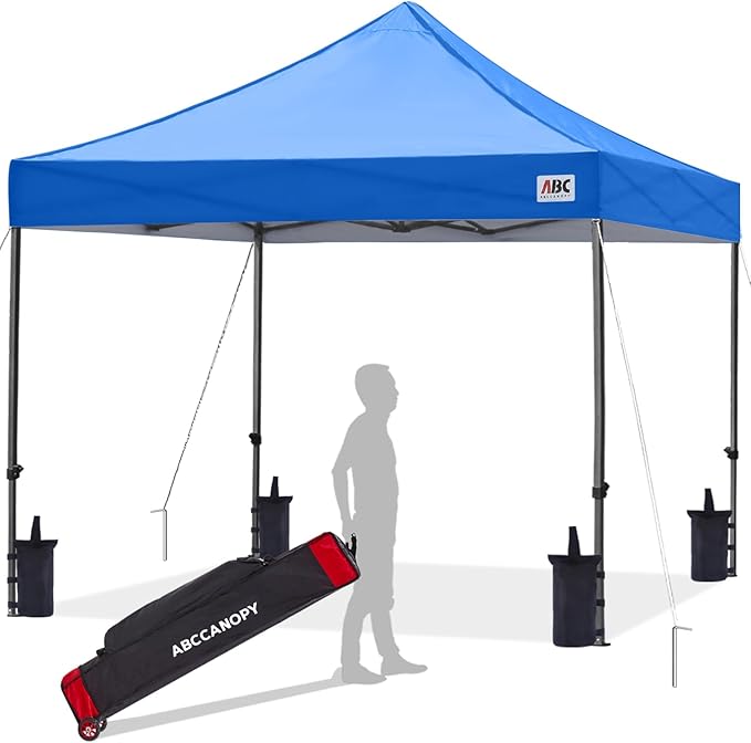ABCCANOPY Patio Pop Up Canopy Tent 8x8 Commercial-Series (Blue)