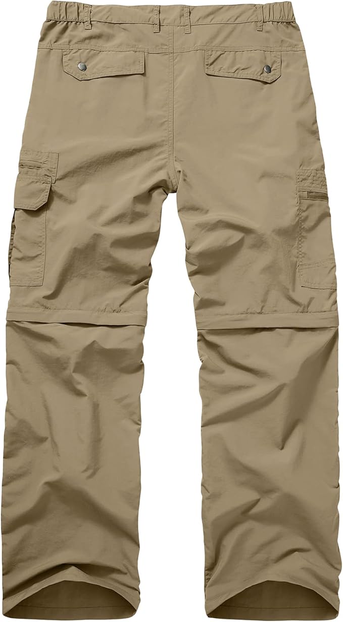 Fishing Hiking Pants for Men, Waterproof Convertible Quick Dry Pants for Wading, Lightweight Breathable