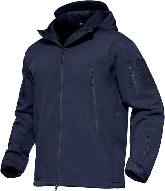 MAGCOMSEN Men's Tactical Jacket 7 Pockets Performance Fleece Lined Water Resistant Ski Snow Soft Shell Winter Coats
