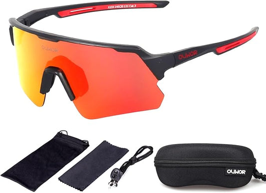 Polarized Cycling Glasses for Men Women Youth, UV400 Mountain Bike Sunglasses for Bicycle Mtb Running Fishing Baseball