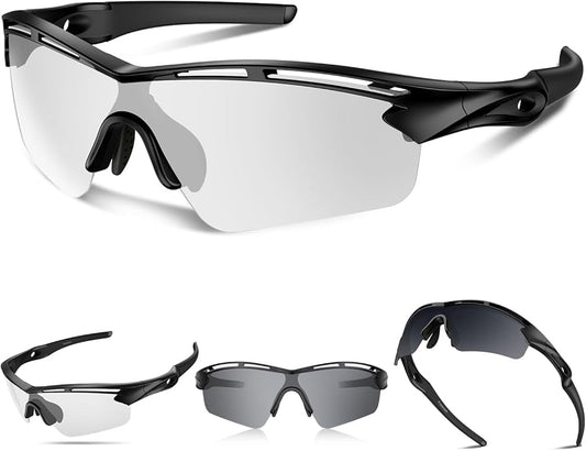 Rosemal Sports Sunglasses Polarized Cycling Sunglasses Running Driving Fishing Hiking for Men Women UV400 TAC TR90