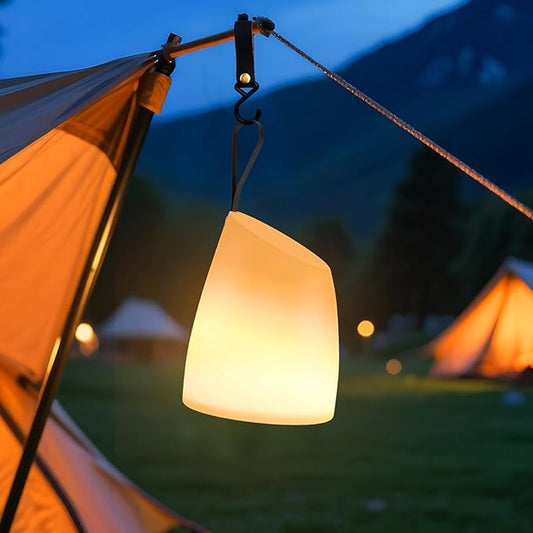 uuffoo Portable Led Lamp Water-Resistant, Led Camping Lantern with Handle,Battery Operated Lamp with Multi-Color & Warm White Modes,Water-Resistant Hanging Lamp Indoor/Outdoor Lamps for Garden,Camping