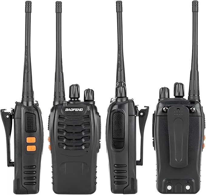 Walkie Talkies Baofeng 888S Radio Rechargeable Walkie-Talkies Long Range with Earpieces for Adults, 2 Way Radios Kids walkie talkies 4 Pack