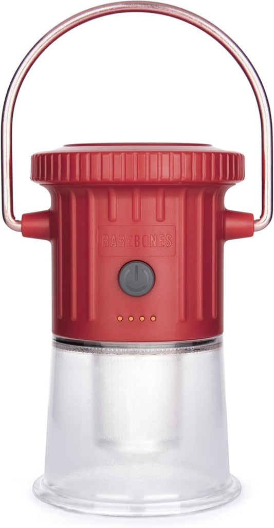 Barebones Hoodoo Light – Red, Rechargeable 3-in-1 Camping Lantern & Flashlight – 600 Lumens LED Light with Magnetic Base, Tripod Mount, USB-C Charging & Dimmable Brightness for Outdoor Use