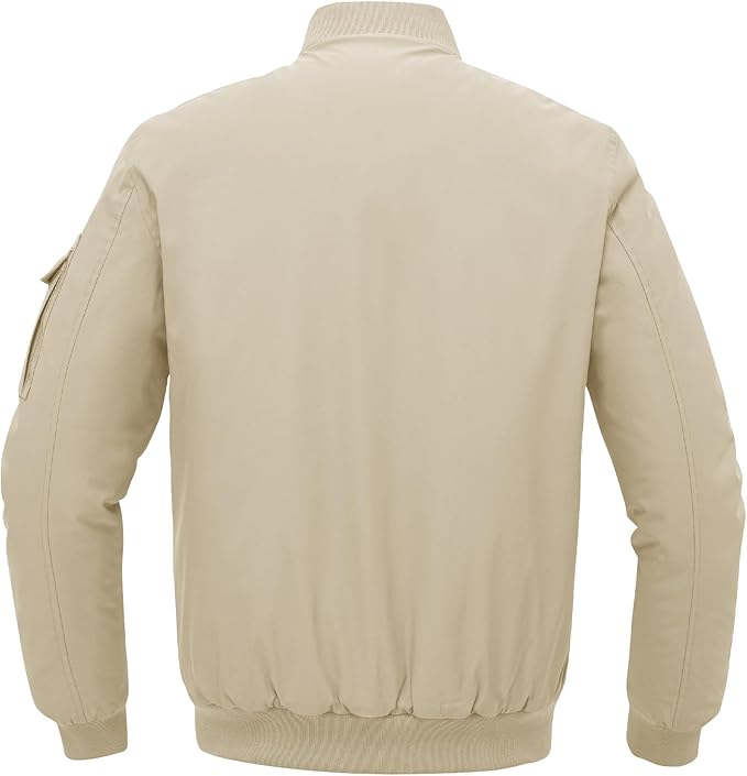 Gopune Men's Windproof Bomber Jacket Warm Water Resistant Windbreaker Winter Outwear Quilted Jackets Coats