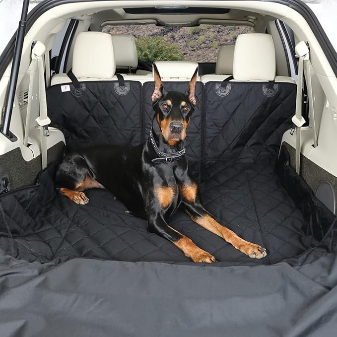 4Knines SUV Cargo Liner for Dogs, Trunk Mat for SUV, Durable Cargo Cover, Protector – Compatible with 60/40 Split Bench & Armrest Pass-Through, Waterproof, Machine Washable, Non-Slip (X Large, Camo)