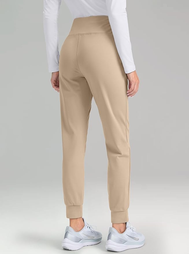 G Gradual Women's Fleece Lined Joggers High Waisted Water Resistant Thermal Hiking Pants Cold Weather Sweatpants with Pockets