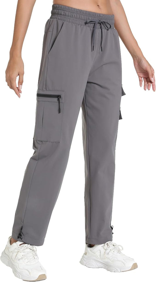 Quick Dry Women's Cargo Pants with Pockets Lightweight Hiking Joggers for Workout Athletic Casual Outdoor Camping