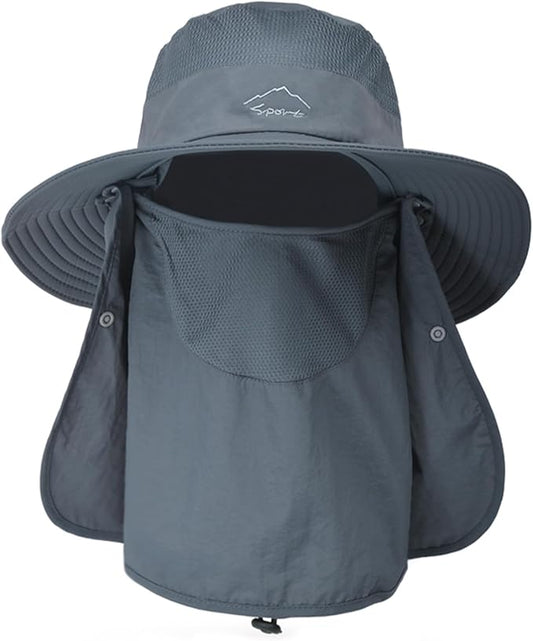 Sun Hats for Men Women Fishing Hat UPF 50+ Breathable Wide Brim Summer UV Protection Hat