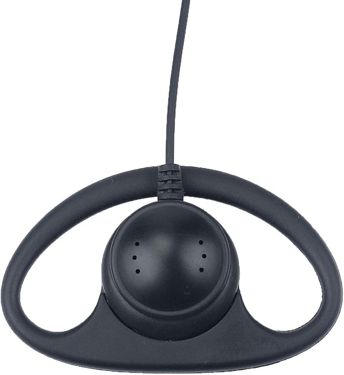 Earpiece Surveillance Kit Compatible with BaoFeng, BTECH, Kenwood Walkie Talkie with PTT Mic Headset Accessories (D-Shaped*2)