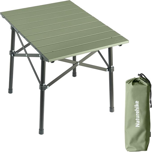 Naturehike Portable Camping Table, Aluminium Folding Table, Ultralight Camp Table Small Table for Camping Hiking Backpacking Outdoor Picnic