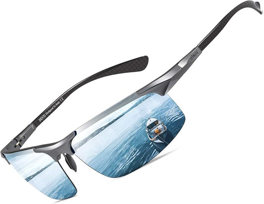 DUCO Mens Sunglasses Polarized Sports Fishing Running Driving Carbon Fiber Sunglasses for Men UV400 Protection DC8277