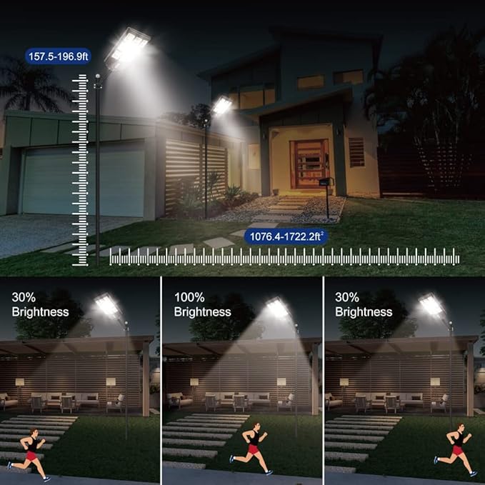 TINSUM Solar Lights Outdoor Motion Sensor,4200W Dusk to Dawn Solar Street Lights Super Bright 7000K Flood Lights IP66 Waterproof Solar Powered for Parking Lot, Street, Yard