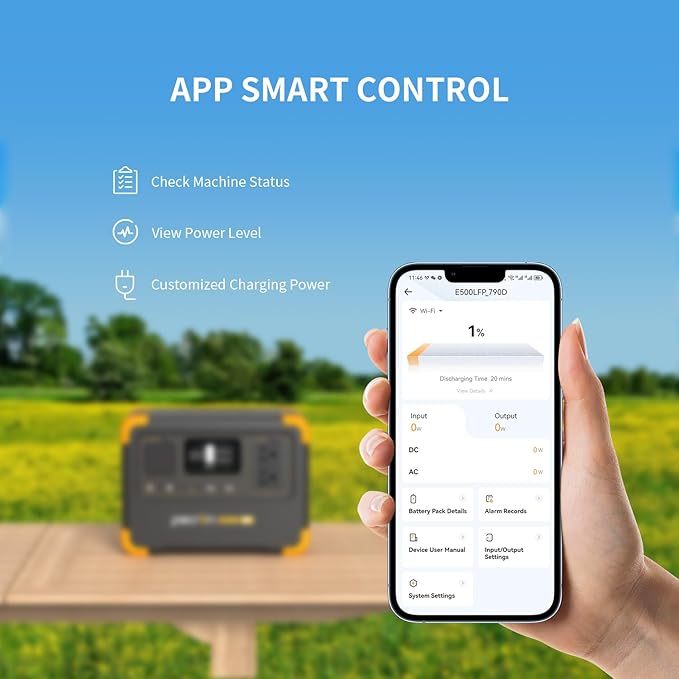 Pecron E500LFP Portable Power Station, 576Wh LiFePO4 Battery, 600W AC Outlets Solar Generator, Fast Charging Power Station for Home Use, RV, Camping, CPAP, Emergencies