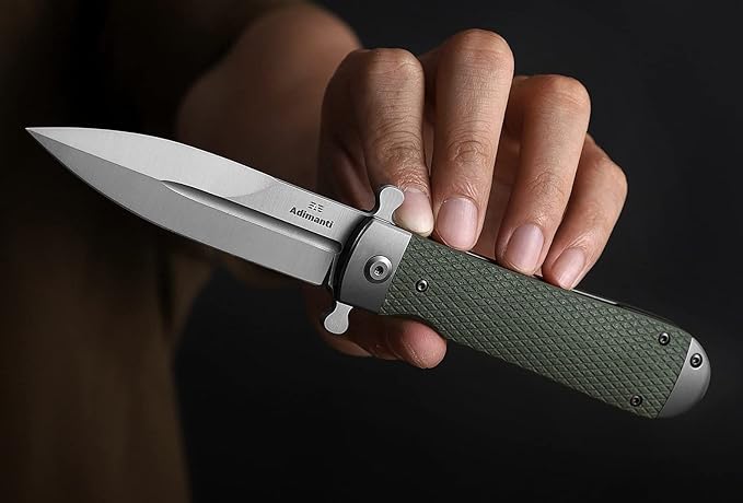 GANZO Adimanti Samson-BR Pocket Folding Knife D2 Steel Blade Anti-Slip G10 Handle with Clip Hunting Fishing Camping Outdoor EDC Pocket Knife (Brown)