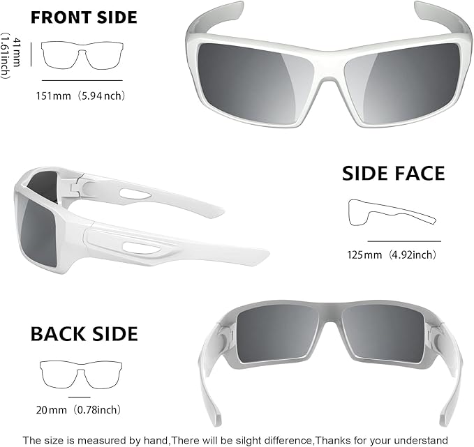 MAXJULI Polarized Wrap Around Sports Sunglasses for Big Heads Men Women UV400 Protection Sun Glasses 8232