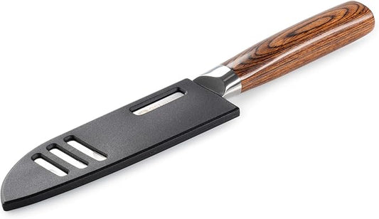GSI Outdoors RAKAU 6" Chef Knife with Reclaimed Wood Handle and Protective Sheath