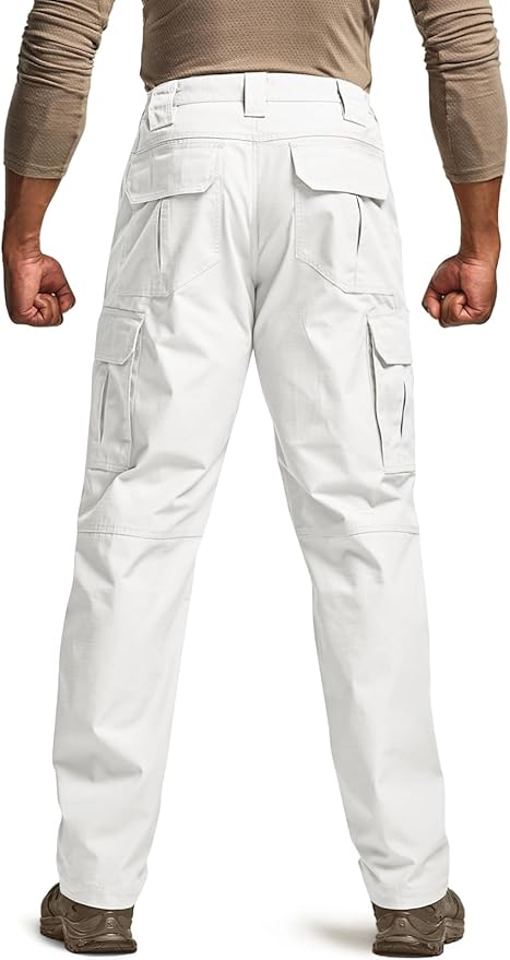 CQR Men's Tactical Pants, Water Resistant Ripstop Cargo Pants, Lightweight EDC Work Hiking Pants, Outdoor Apparel