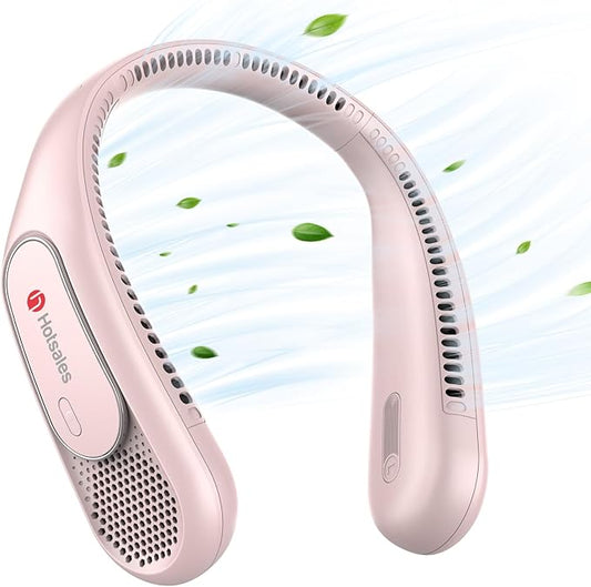 Neck Fan, Hands Free Bladeless Neck Fans Portable Rechargeable, 6000 mAh Battery Operated Wearable Personal Fan, Cooling Neck Fan, 3 Speeds, USB Fan Gifts for Men, Women, Travel, Outdoor