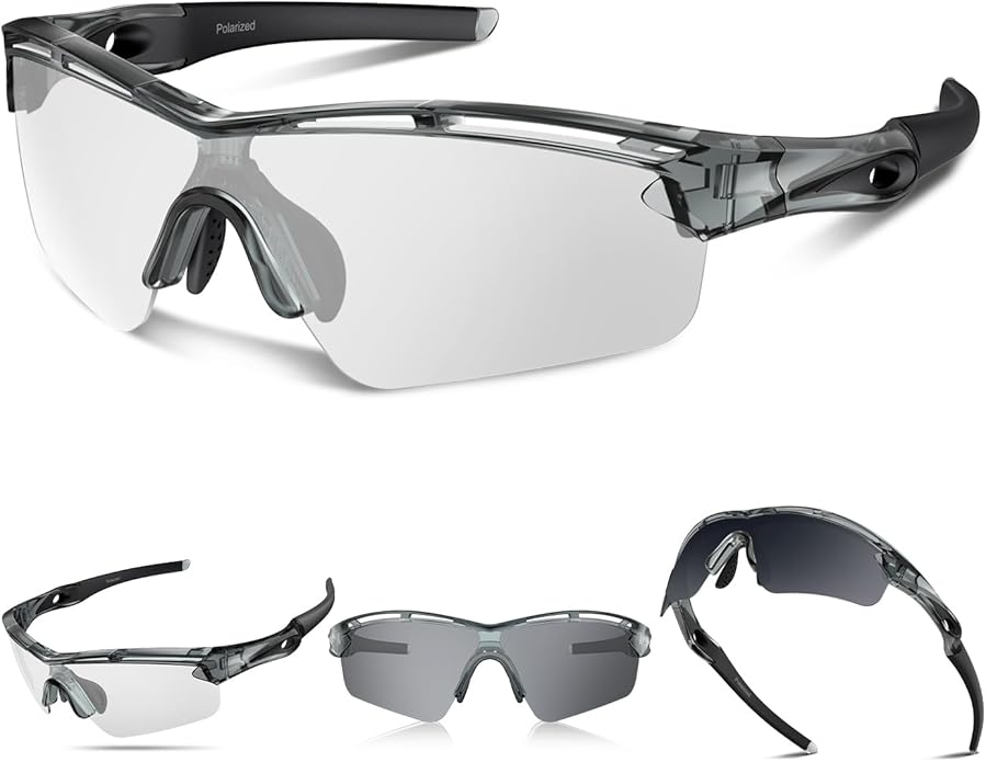 Rosemal Sports Sunglasses Polarized Cycling Sunglasses Running Driving Fishing Hiking for Men Women UV400 TAC TR90