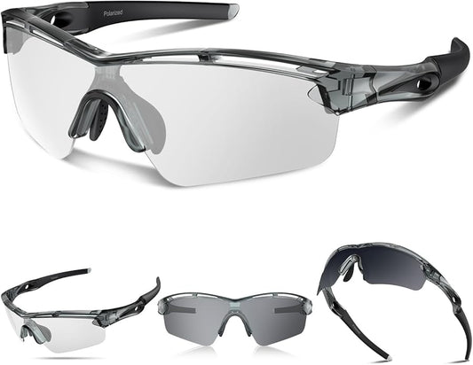 Rosemal Sports Sunglasses Polarized Cycling Sunglasses Running Driving Fishing Hiking for Men Women UV400 TAC TR90