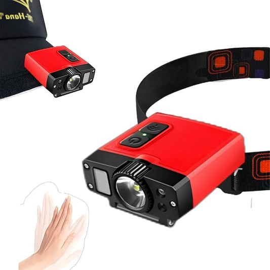 Clip-on Cap Light - with Motion Sensor, can be Charged in The Matching Magnetic Charging Box, 180° Wide Angle Adjustable (Spotlight*1, 1)