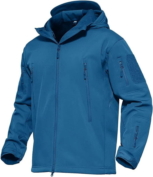 MAGCOMSEN Men's Tactical Jacket 7 Pockets Performance Fleece Lined Water Resistant Ski Snow Soft Shell Winter Coats