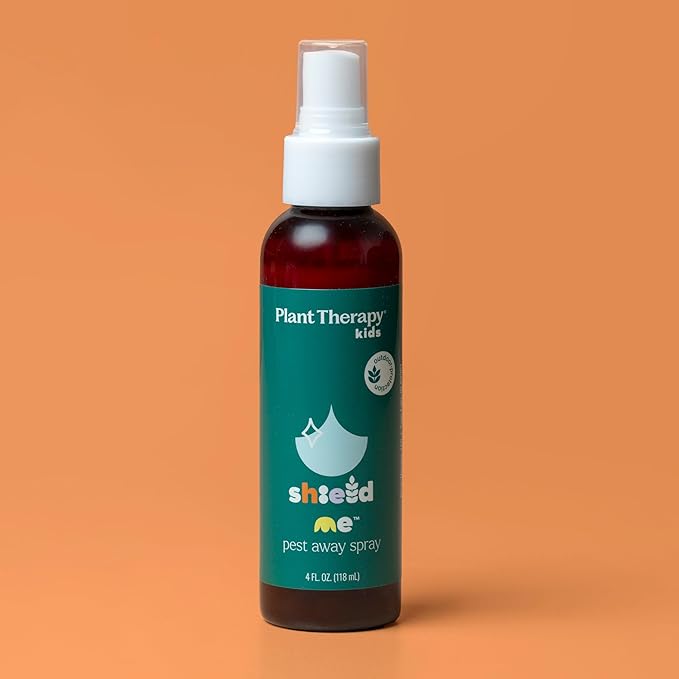 Plant Therapy Kids Shield Me Pests Away Spray 8 oz Naturally Repels Outdoor Annoyances, Great for Camping & Outdoor Get Togethers, Easy & Ready to Use, with Skin-Soothing Aloe & Refreshing Citronella