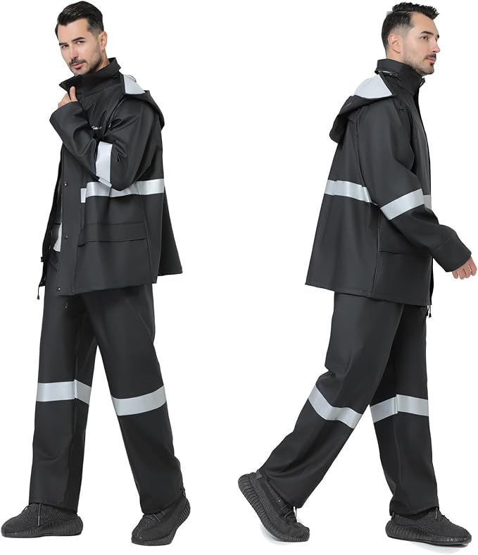 Rain Suits for Men Waterproof Heavy Duty Rain Gear Women Jacket Coat with Pants