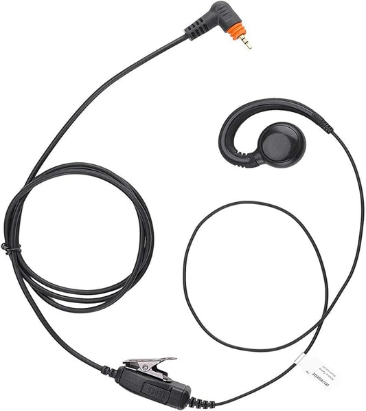 Translucent Acoustic Tube Earpiece PTT/Mic Compatible with Motorola Walkie Talkie (Compatible with SL300-C Style)