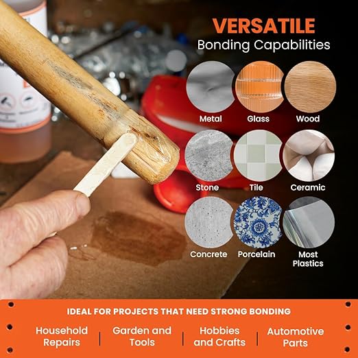 Brampton Multi-Purpose Epoxy, Quick 30-Minute Set, Waterproof 2-Part Epoxy Glue Kit for Tile, Metal, Ceramic, Glass, Wood, Stone, Strong Bonding, Sandable, Paintable Resin, Easy 1:1 Mix, 16 oz