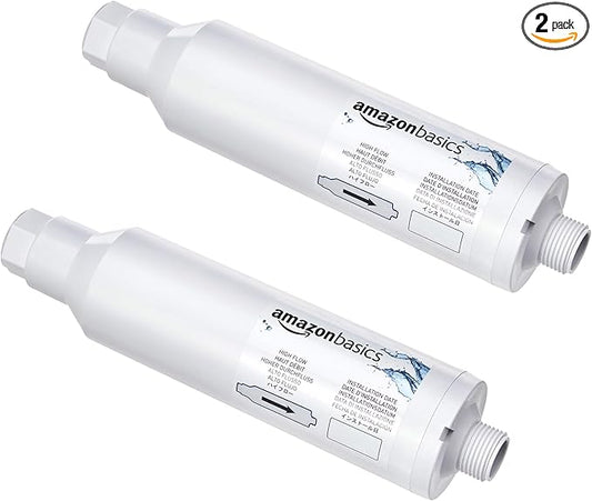 Amazon Basics Inline Water Filter, 2 Pack, without hose